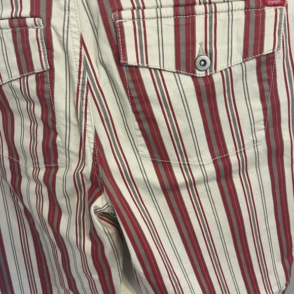 Esprit Tan/Red Wide Leg Pants Sz 7/8 EUC - Picture 3 of 8
